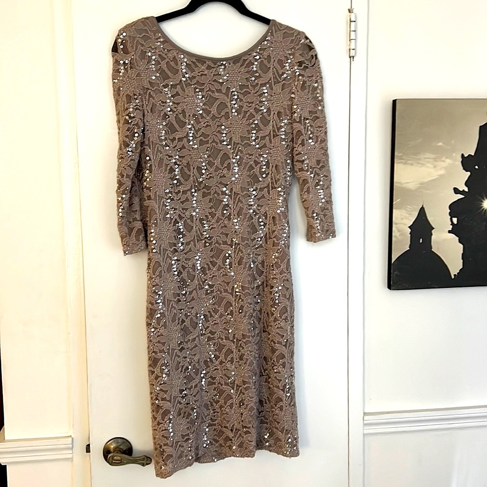 Sparkly long sleeve bodycon dress, size 6